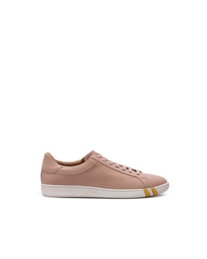 Bally Roze Stof En Leren Lage Sneakers