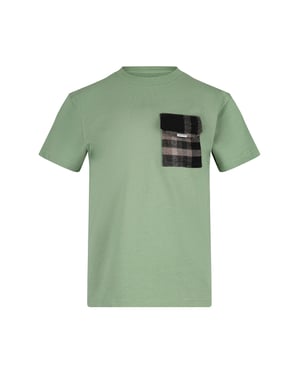 Luke 1977 Junior Kington T-Shirt in Sage Gold Check