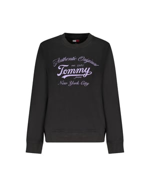 Tommy Hilfiger Zwarte Katoenen Dames Sweater