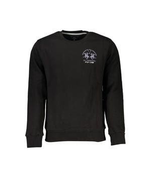 La Martina Zwart Katoenen Heren Sweatshirt
