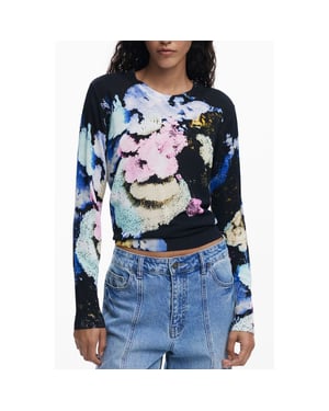 Desigual Nero Viscosa Damtröja