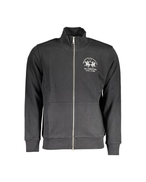 La Martina Zwarte Katoenen Herensweater
