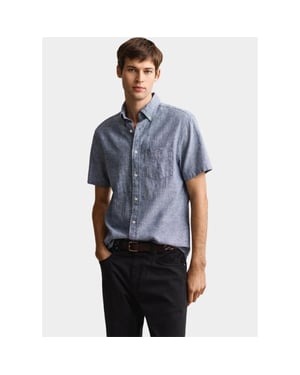 Gant Overhemd korte mouw heren overoverhemd met korte mouwen 3250083/442