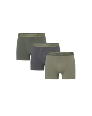 O'Neill Heren boxershorts trunks effen 3-pack groen/zwart