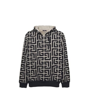 Balmain Monogram Hooded Sweatshirt