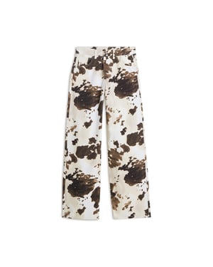 Summum Baggy straight pant cow printed twill 4s2956-12435