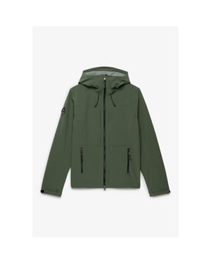 Superdry Hooded soft shell tracker jacket army