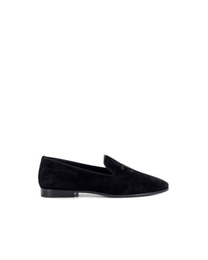 Celine fluwelen loafers met geborduurd triomphe-logo