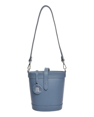 Anna Luchini Turquoise Rundleer Tas