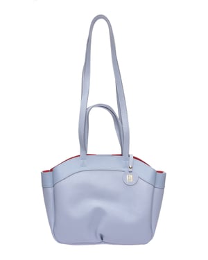 Anna Luchini Turquoise Rundleer Tas