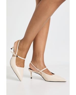 Buckle Strap Slingback Court Heels