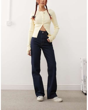 Dr Denim Echo regular fit straight leg in dark blue stone with spray