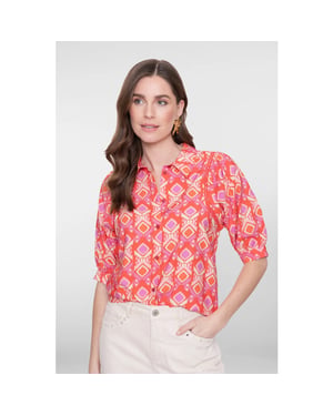 Geisha 63195-20 450 blouse anderine red/ecru