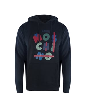Love Moschino Jumble Logo Black Hoodie