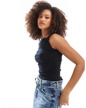 Cotton On marlow twist shoulder short sleeve top black
