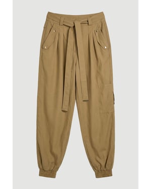 Cupro Utility Twill Woven Trouser