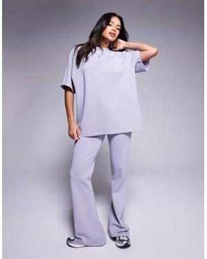 ASOS DESIGN co-ord interlock flared jogger in grey