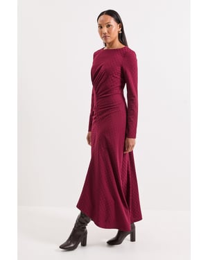 Ponte Ruched Maxi Dress