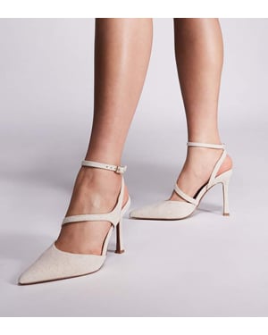 ASOS DESIGN Wide Fit Past high heeled shoes in natural