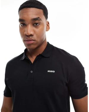 HUGO RED Donos polo shirt in black