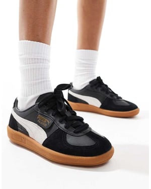 Puma Palermo leather trainers in black