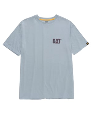 Caterpillar Heren T-shirt met handelsmerk (Blauwe Mist Heide)