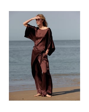 Summum 4s2943-12084 713 trousers heavy silky touch coffee
