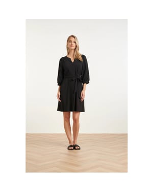 Smashed Lemon V-hals jurk met print in travel kwaliteit |