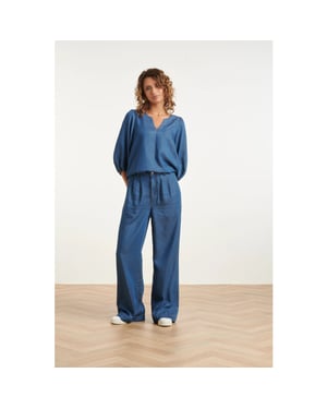 Smashed Lemon Soepele tencel denim top |