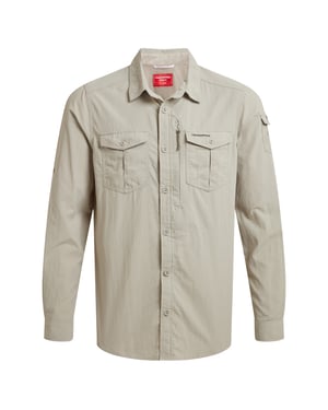 Craghoppers Mens Adventure III Nosilife Long-Sleeved Shirt (Parchment)