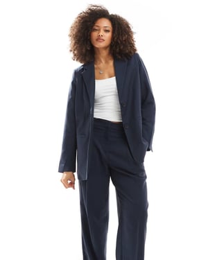 Vero Moda tailored blazer co-ord in navy herringbone