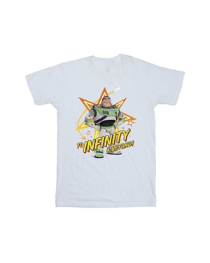 Disney Jongens Toy Story Buzz tot in het oneindige T-Shirt (Wit)