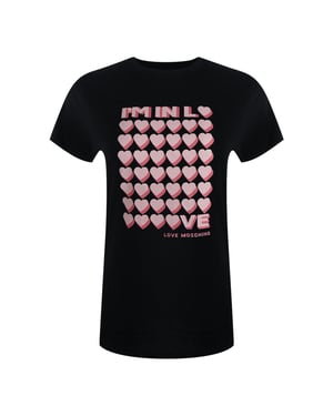 Love Moschino I'm So In Love Logo Zwart T-shirt