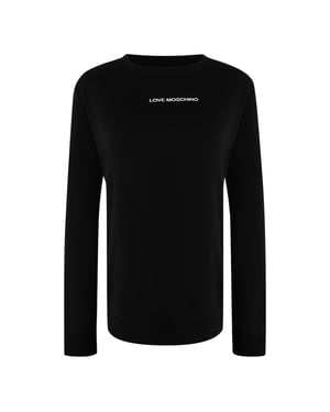 Love Moschino Small Logo Black Sweatshirt