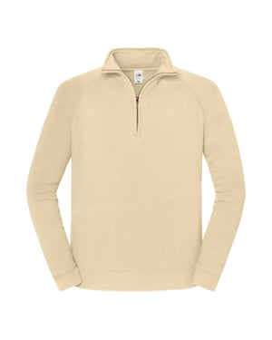 Fruit of the Loom Mens Iconic Premium Quarter Zip Sweatshirt (Desert Sand)