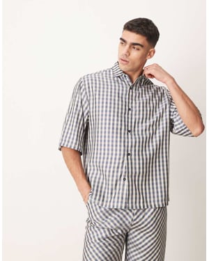 Sister Jane gingham shirt co-ord in black and white