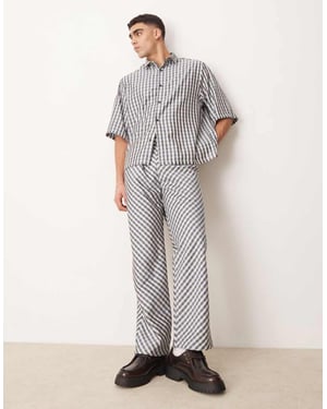 Sister Jane gingham trouser co-ord in black and white