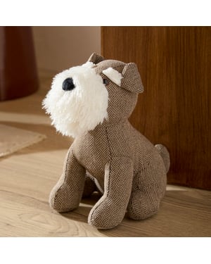 Furn Schnauzer Dog Herringbone Door Stop