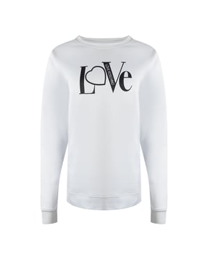 Love Moschino Bold Love Logo Vit Tröja