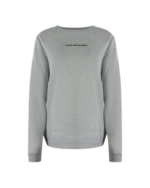 Love Moschino Small Logo Grey Sweatshirt