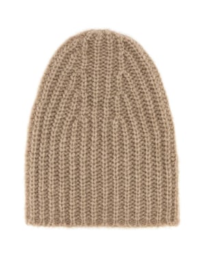 Cappuccino Cashmere Beanie-hatt