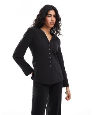 AWARE waisted blazer in black