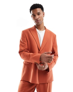 Viggo lavoir suit jacket in burnt orange co-ord