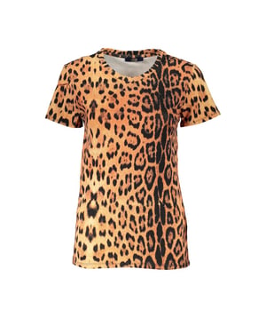 Cavalli Class Arancione Katoenen Dames T-Shirt