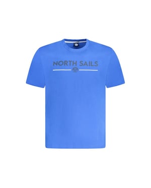 North Sails Blå Bomulls T-shirt för Herrar