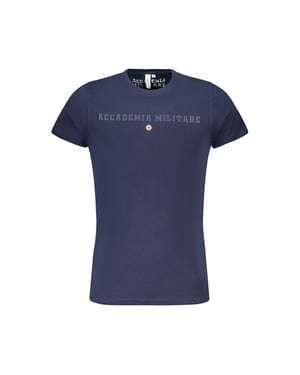 Accademia Militare Blå Bomull T-Shirt för Män