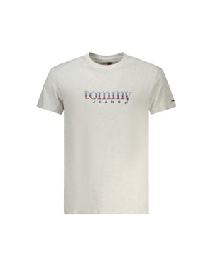 Tommy Hilfiger Grijze Katoenen Heren T-Shirt