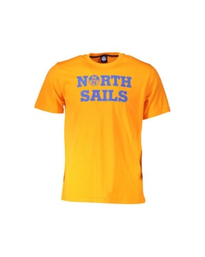 North Sails Arancione Bomull T-shirt för Herrar