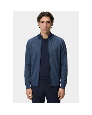 Baileys Vest heren cardigan zip 2-tone jacquard 612050/69