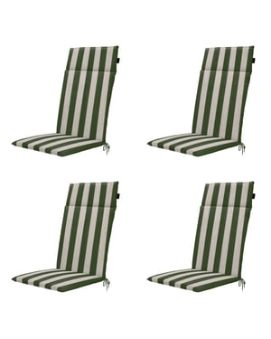 Madison tuintstoelkussen hoge rug amora - 120x50x4cm set van 4